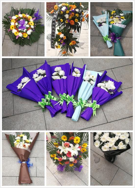学生们自发准备的鲜花