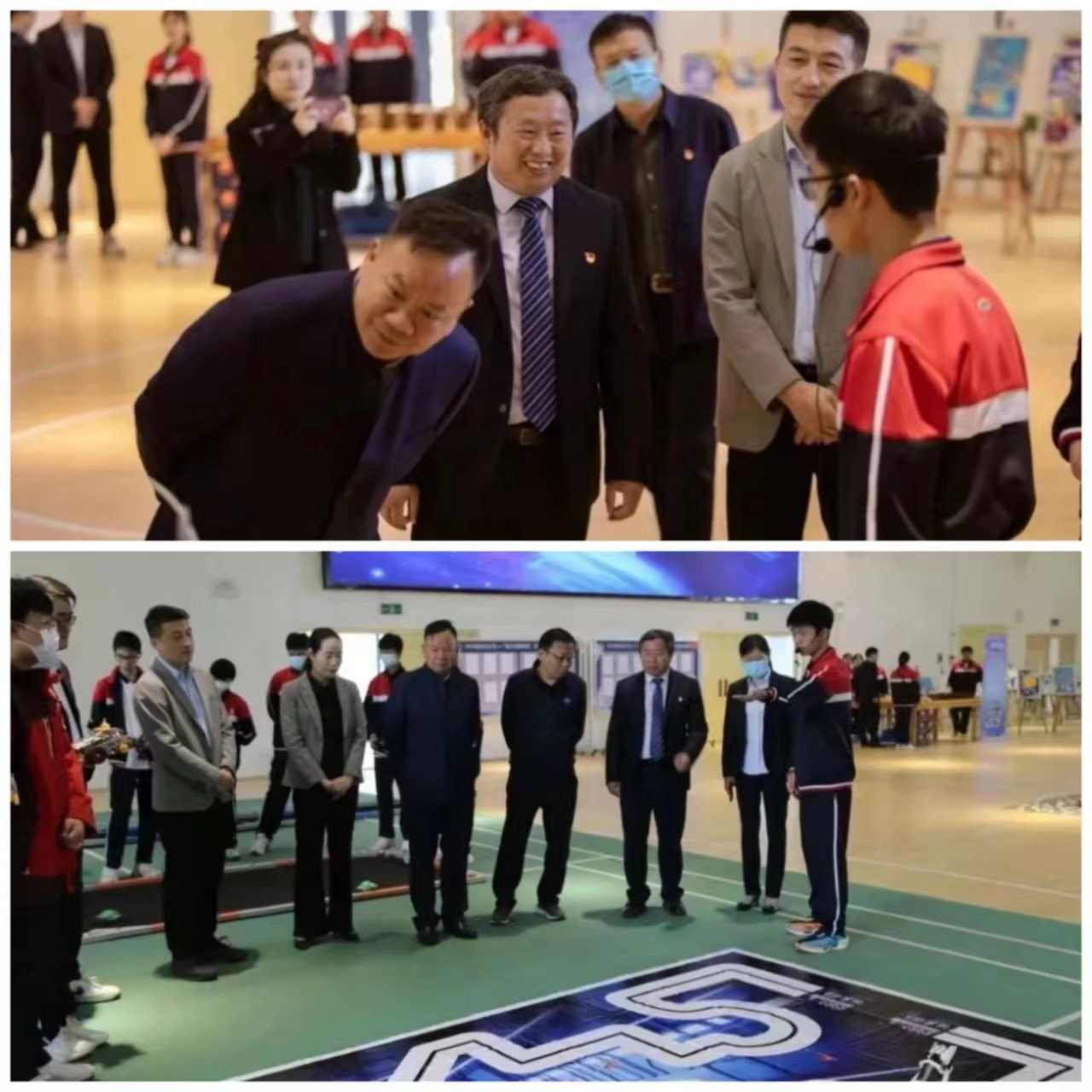 嘉宾观看学生展示成果